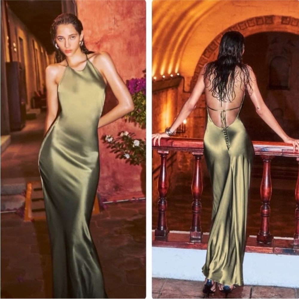 ISO Reformation Jeany Dress in Olive Oil S